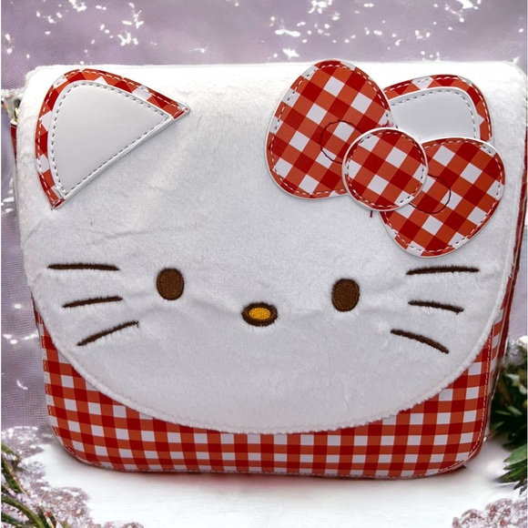 Loungefly Sanrio Hello Kitty Gingham Cosplay Crossbody Bag and Matching Wallet - Picture 2 of 8